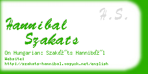 hannibal szakats business card